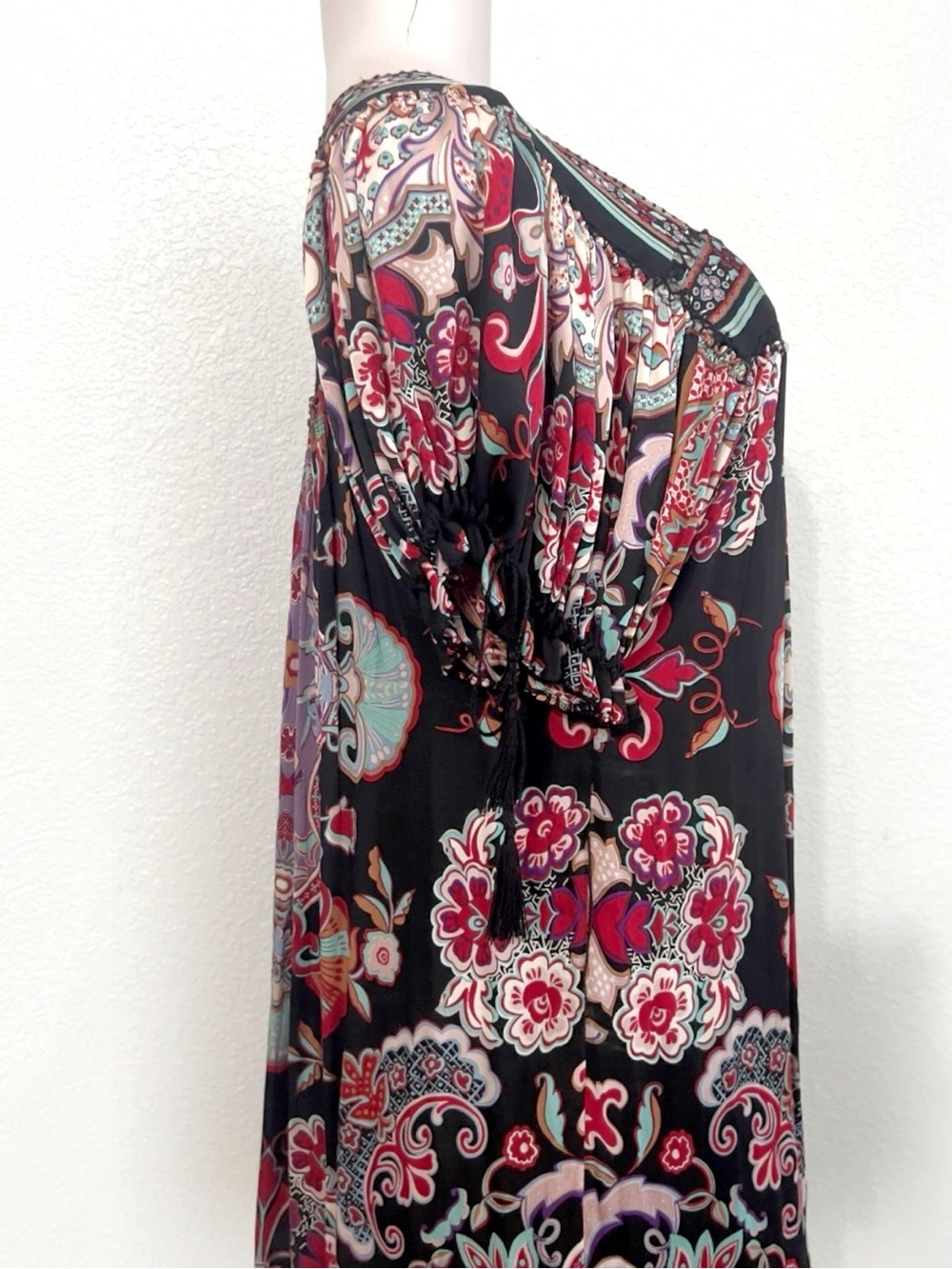 Vintage 90s Y2K 100% Silk Shift dress SZ 12 - Picture 6 of 8